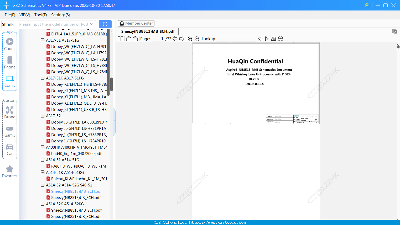Laptop ACER Sneezy(NB8513)MB_SCH